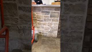 New Kitchen Renovation Project: STONE WALLS! 😍 #kitchenrenovation #interiordesign #interiordesigner