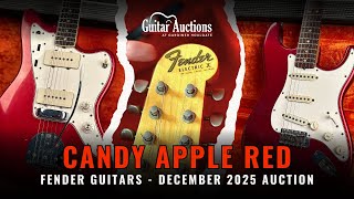 Candy Apple Red Heaven! 🎸 1960s & 70s Fender Guitars | December 2025 Guitar Auction | Episode 1