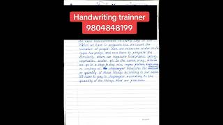 contact for handwriting training.