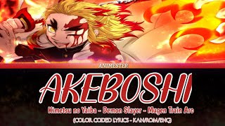 LiSA - Akeboshi (明け星) Demon Slayer: Kimetsu no Yaiba (Color Coded Lyrics - Kan/Rom/Eng)