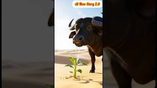 Buffalo and Banana Tree in the Desert 😭 🐃 #ai #buffalo #banana #shortvideo #ainewstory2.0