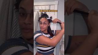 HOW I ENTERED VS HOW I LEFT THE BR | wishing it was that easy 👏🏽 #blowdryshorthair #blowdryhair