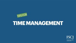 Tips for Time Management