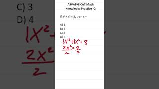 ASVAB/PiCAT Math Knowledge Practice Test Question: Solving Equations #acetheasvab with #grammarhero