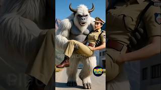 महिला पुलिस आफिसर ने येति को बचाया #shorts #youtubeshorts #shortsfeed #hindicartoon #cartoonhindi