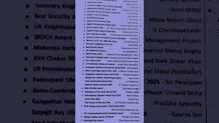 Awards and honours 2025#shorts #awards2025 #currentaffairs2025 #rrbntpc#ssccgl