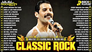 Top 500 Classic Rock Songs 70s 80s 90s ⚡ Queen, Guns N' Roses, Metallica, AC/DC, Aerosmith, Bon Jovi