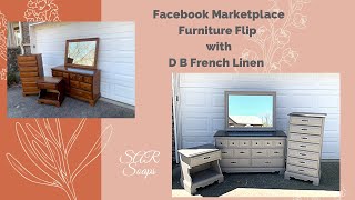 Facebook Marketplace Furniture Flip / Dixie Belle French Linen furniture makeover