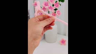 Fun and Easy Pipe Cleaner Pink Flower Craft #diy #creativedecorations #craftideas #flowerpotdesign