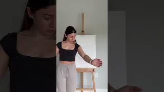 Prime a canvas with gesso with me. Paint with me #artiststudio #femaleartist