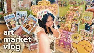 ART MARKET VLOG 🌼🌷 my first art market experience | small business pov | yapping w/ sis  ࿔*: