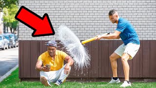 THROWING WATER BALLOONS AT PEOPLE PRANK!