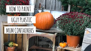 HOW TO PAINT PLASTIC FLOWER CONTAINERS WITH SPRAY PAINT