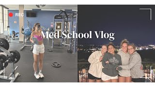 MED SCHOOL VLOG | two exams in one week, hair appointment & pack with me for fall break