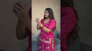 GRWM for Gangaur 💕 wearing Rajputi Poshak ✨ #Shivangisah #Shorts