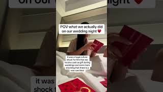 Not what you expected for our first night together as a wedded couple 😮‍💨 #wedding #cultureshock