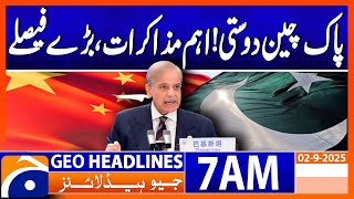 Shehbaz Sharif Meets Chinese President | Headlines Geo News 6 AM (2nd September 2025)
