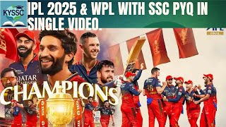 IPL & WPL Games with SSC PYQs | Easy GK Tricks for Exams | KYSSC