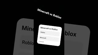 #minecraftvsroblox