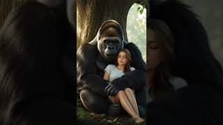 #PeacefulWild #EpicUnrealScene #CinematicWildlife #GorillaAndGirl #WildlifeDrama #love #shorts