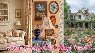 Vintage Granny Chic Cottage Decor Ideas for Small Spaces #grannychic #vintage