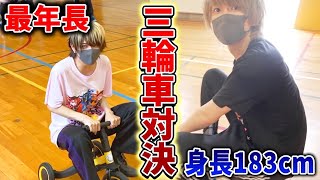 【目出し】成人男性が全力で三輪車レースしてみたｗｗｗｗｗ【ちょこらび】