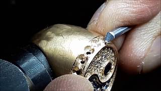 Custom YING YANG 18kt Gold Ring Diamonds, Sapphires, Emeralds, Rubys, Wax to Cast