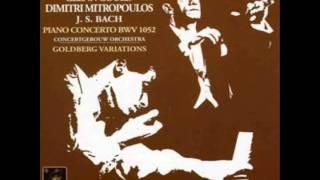 Glenn Gould & Dmitri Mitropoulos, live Bach D minor Concerto (1958) 1/3.