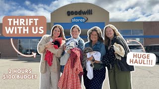 Family Thrift Challenge!! | Thrift With Me | Thrift Haul Try On | Goodwill Thrift Haul
