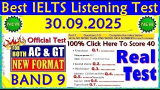 IELTS LISTENING PRACTICE TEST 2025 WITH ANSWERS | 30.09.2025