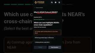 #Binancelearnandearn, Answers for #NEAR_PROTOCOL, Go&claim for more go to Telegram t.me/ashwinijee