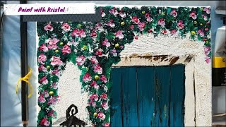 Front Door Flowers with Acrylic Painting [ Easy Acrylic Painting Tutorial] Daily Challenge #2