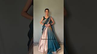 Lehenga Draping using 2 sarees #shorts #saree #lehengasaree @GroomingwithUtkarsha
