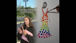 #グリーンスクリーン #学校の駐車場 #駐車場 #ペイントされた駐車場