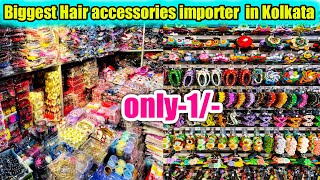 Hair Accessories Big Wholesaler In Kolkata Market । Kolkata Barabazaar Wholesale Market । #business