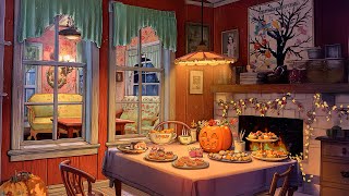 A Cozy 1950s Halloween Night 🎃Trick or Treat and you're listening to vintage music on a room cottage
