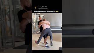 Khamzat just MANHANDLED DC 😭😭. #ufc #mma #khamzatchimaev #ufc319