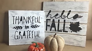 Fall DIY: Rustic Farmhouse Sign