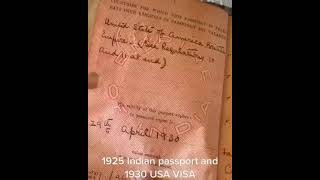 1930 Indian Passport #India #british #passport 1930 #visa #USA #APRIL #shorts #trending #video