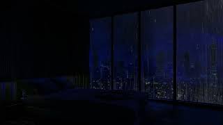 NO ADS 10 Hours The Sound of Rain for Sleep | Apartment Ambience, Rain & Distant Thunder for Sleep