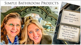 Easy Bathroom Decor Projects || Mirror & Cabinet Update