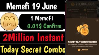 Memefi Secret Combo Card Today | Instant 2 million token Cliam | Real Crypto loot