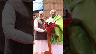 PM Modi, NDA leaders felicitate NDA's vice-presidential candidate C P Radhakrishnan | #shorts