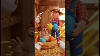 The farmer put fake eggs in the hens' nest#ai #hen #egg #farmer