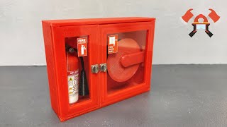 Miniature fire cabinet assembly. Scale 1/10