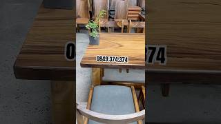 Bộ bàn ăn kèm 6 ghế Benla gỗ me tây nguyên tấm #banango #banghego #bangonguyentam #noithatgo