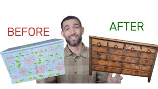 Flipping a Vintage dresser using a rust technique. Upcycle and refinish old furniture.