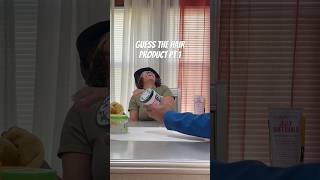 MY DAD ATE UP LOL | guess the hair product pt 1 ❤️ #blindfoldgame #guessinggame #dadandme #curlyhair