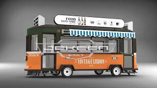 LISBON Series Pop Up Carnival Food Stand Retro Style Food Stand For Sale