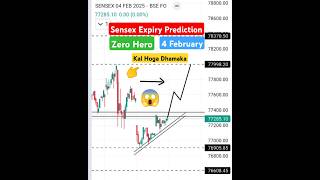 Sensex Expiry Prediction 4 February Strategy #buget2025  #niftyanalysis  #niftystrategy #shorts